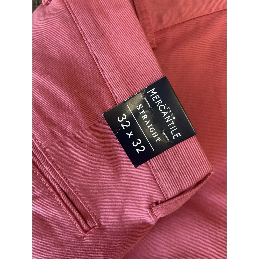 New J. Crew Pants‎ Men's 33x32 Flex Chino Straight Fit Stretch Salmon